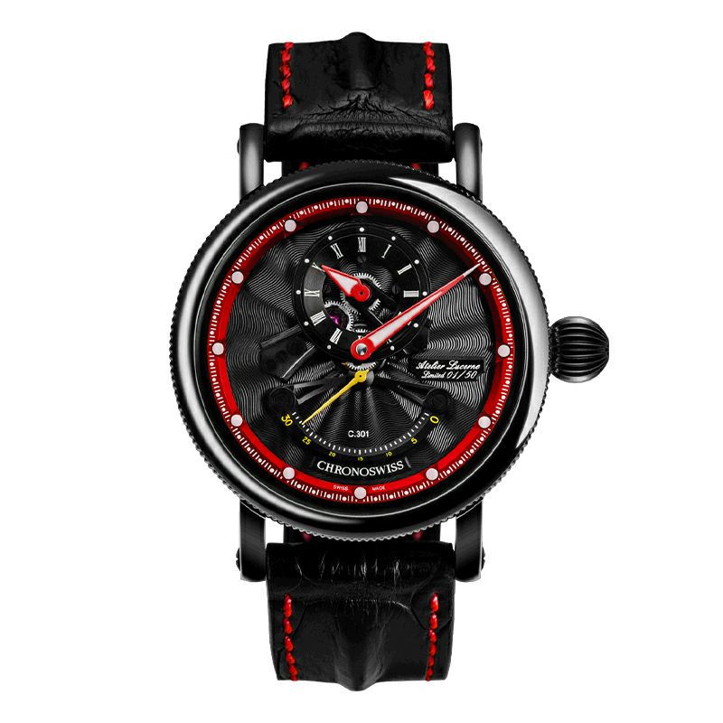 CHRONOSWISS FLYING REGULATOR OPEN GEAR RESEC RED CIRCLE クロノスイス フライングレギュレーター オープンギア レ･セック レッドサークル CH-6925-BKRE