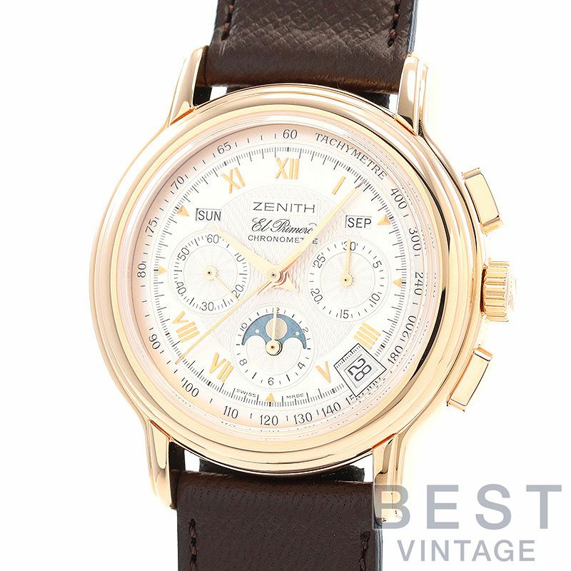 【中古】ZENITH CHRONOMASTER EL PRIMERO TRIPLE CALENDAR MOONPHASE ゼニス クロノマスター エル・プリメロ トリプルカレンダー ムーンフェイズ 17.0240.410/01
