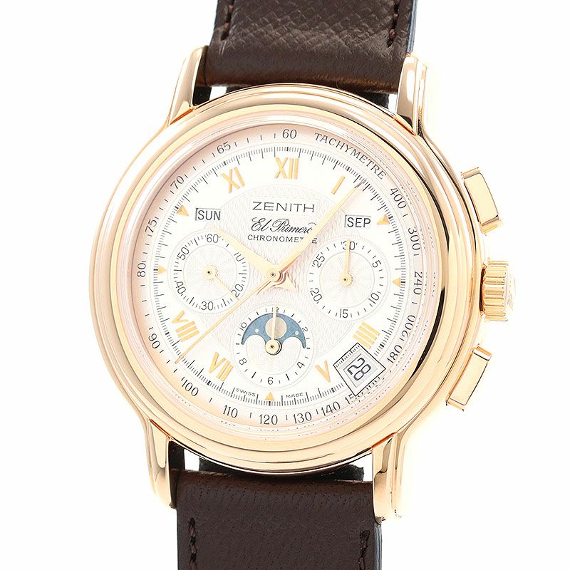 【中古】ZENITH CHRONOMASTER EL PRIMERO TRIPLE CALENDAR MOONPHASE ゼニス クロノマスター エル・プリメロ トリプルカレンダー ムーンフェイズ 17.0240.410/01