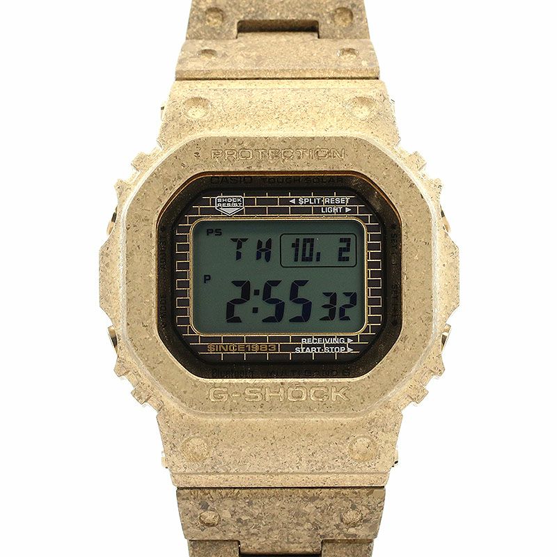 【中古】CASIO G-SHOCK 40TH ANNIVERSARY RECRYSTALLIZED SERIES カシオ Gショック フルメタル 5000シリーズ 40周年限定 GMW-B5000PG-9JR