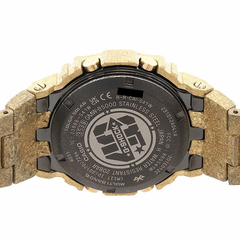 【中古】CASIO G-SHOCK 40TH ANNIVERSARY RECRYSTALLIZED SERIES カシオ Gショック フルメタル 5000シリーズ 40周年限定 GMW-B5000PG-9JR