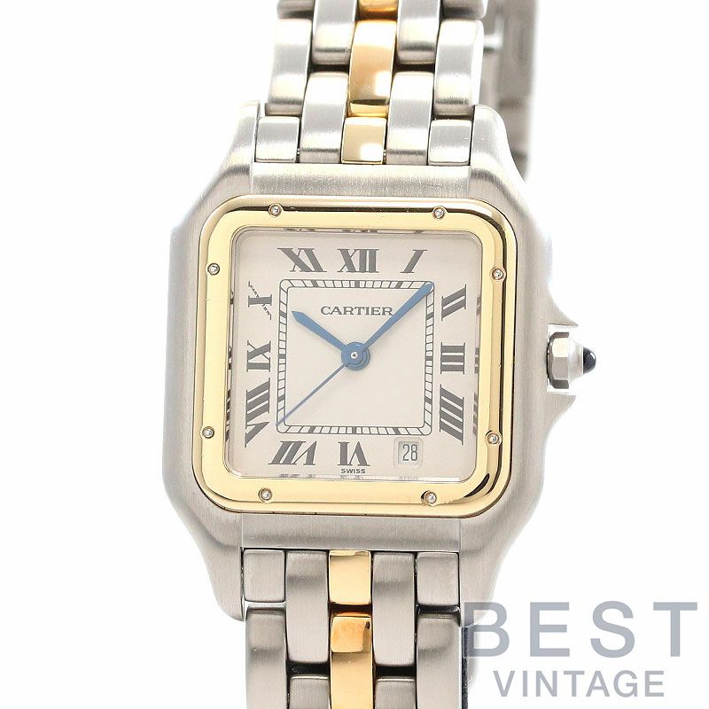 【中古】CARTIER PANTHERE CLASSIQUE ET FIGARO MEDIUM MODEL 1ROW カルティエ パンテール クラシック & フィガロ MM 1ロウ W25028B5