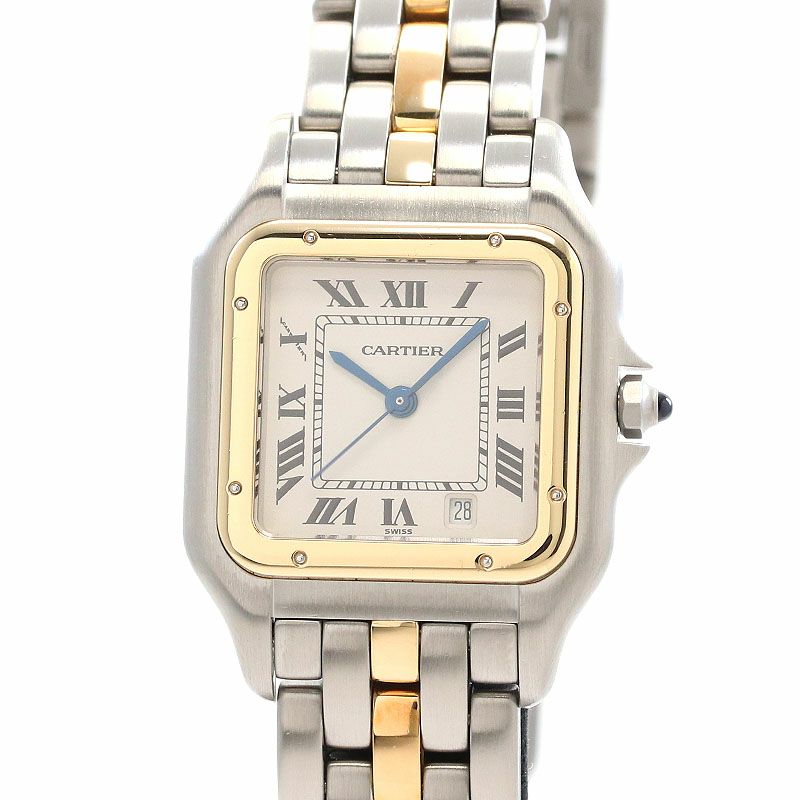 【中古】CARTIER PANTHERE CLASSIQUE ET FIGARO MEDIUM MODEL 1ROW カルティエ パンテール クラシック & フィガロ MM 1ロウ W25028B5