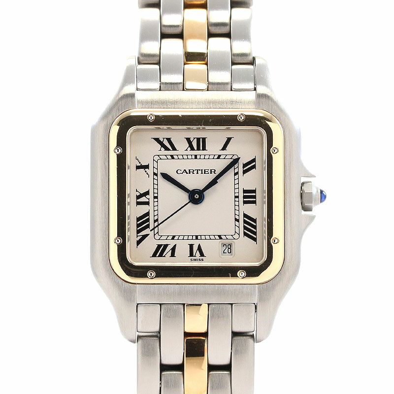 【中古】CARTIER PANTHERE CLASSIQUE ET FIGARO MEDIUM MODEL 1ROW カルティエ パンテール クラシック & フィガロ MM 1ロウ W25028B5