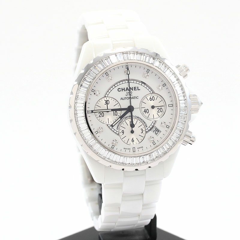 【中古】CHANEL J12 CHRONOGRAPH 41MM BAGUETTE-CUT DIAMONDS BEZEL シャネル J12 クロノグラフ 41MM バゲットダイヤベゼル  H1452