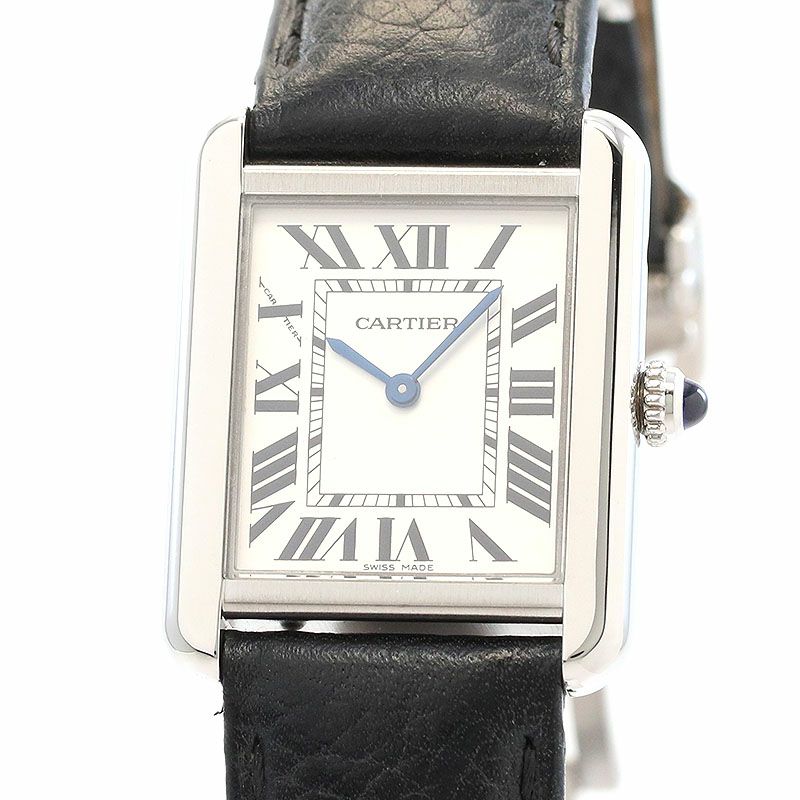 【中古】CARTIER TANK SOLO SMALL MODEL カルティエ タンク ソロSM ライトシルバー オパライン ダイアル WSTA0030