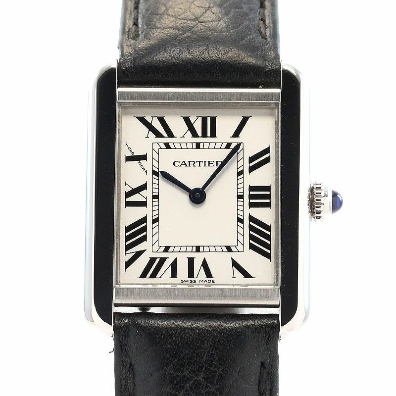 【中古】CARTIER TANK SOLO SMALL MODEL カルティエ タンク ソロSM ライトシルバー オパライン ダイアル WSTA0030