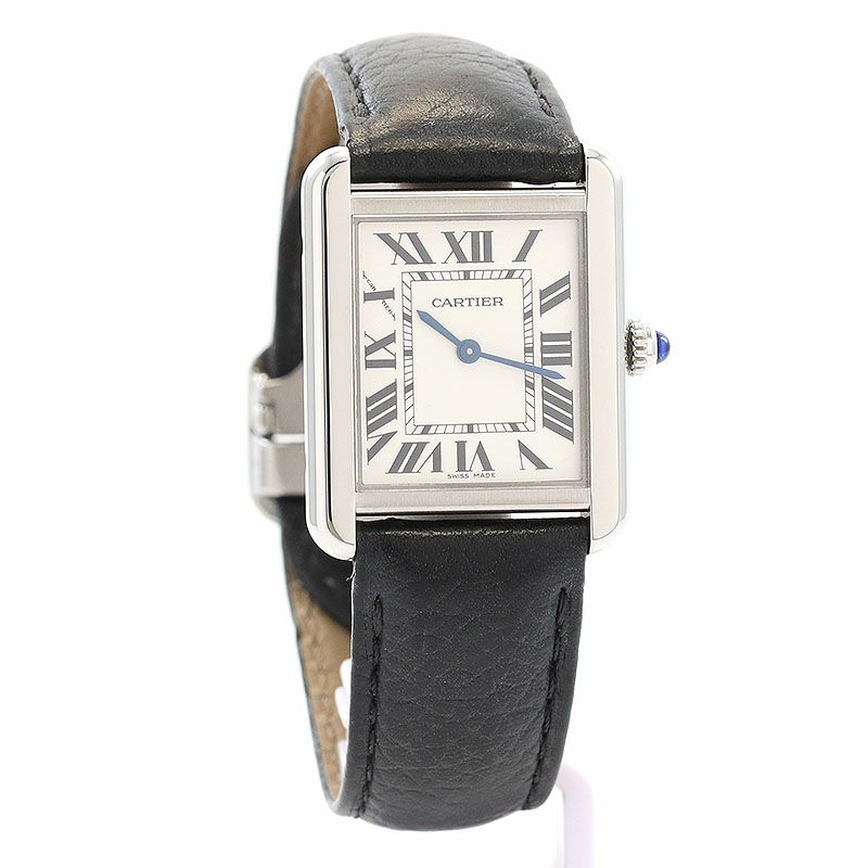 【中古】CARTIER TANK SOLO SMALL MODEL カルティエ タンク ソロSM ライトシルバー オパライン ダイアル WSTA0030
