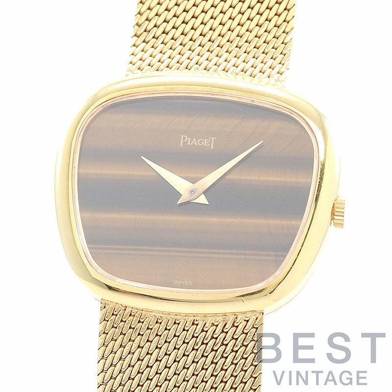 中古】PIAGET VINTAGE TRAPEZE SHAPE WATCH TIGER-EYE DIAL ピアジェ