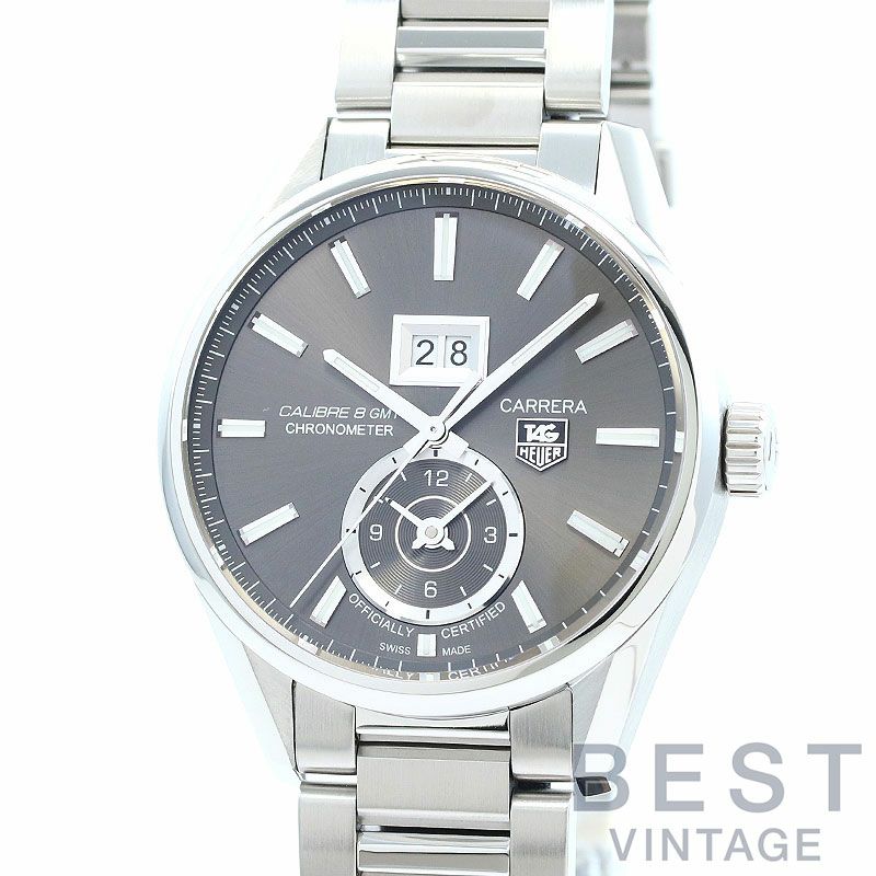 【中古】TAG HEUER CARRERA GRANDE DATE GMT CALIBRE 8 タグ・ホイヤー カレラ グランドデイト GMT キャリバー8 WAR5012.BA0723