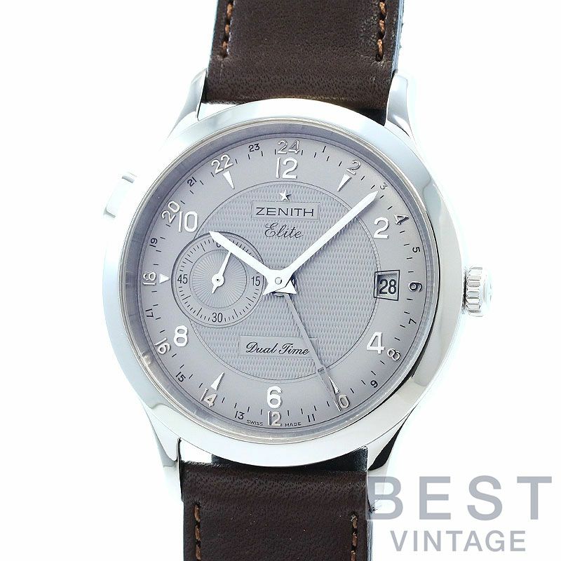 【中古】ZENITH CLASS ELITE DUAL TIME ゼニス クラス エリート デュアルタイム 03.1125.682/76.C490
