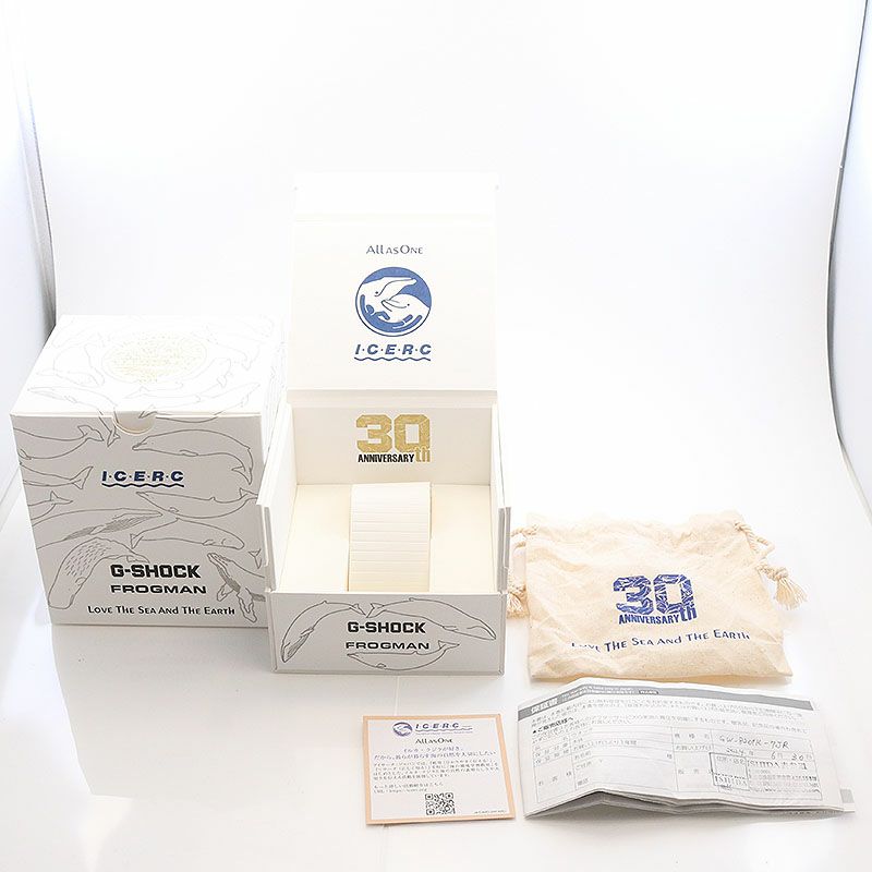 【中古】CASIO MASTER OF G - SEA FROGMAN ICERC JAPAN COLLABORATION 2024 カシオ Gショック マスター・オブ・G - SEA フロッグマン イルカクジラモデル30周年記念モデル GW-8201K-7JR