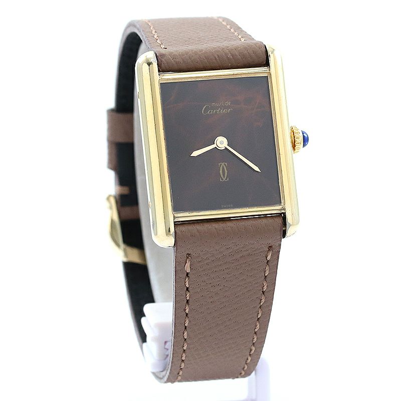 中古】CARTIER MUST TANK LARGE MODEL VERMEIL カルティエ マスト