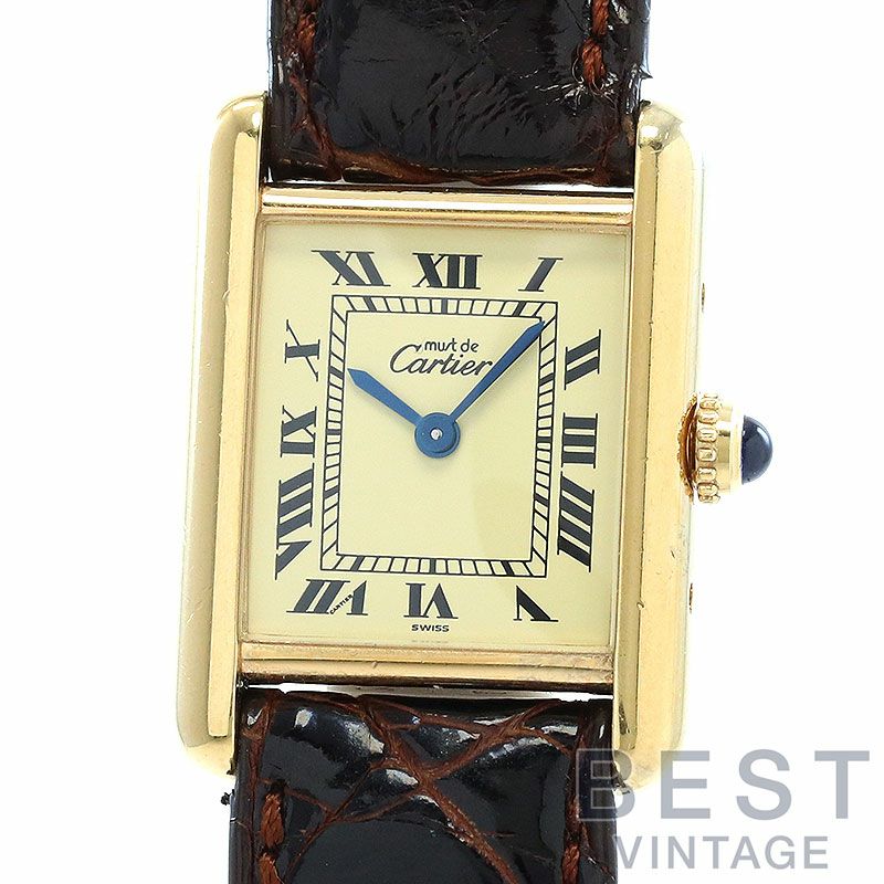 【中古】CARTIER MUST TANK SMALL MODEL VERMEIL カルティエ マスト タンク SM ヴェルメイユ W1003153