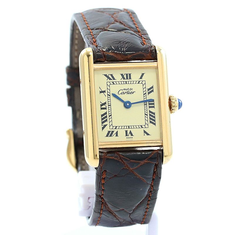 中古】CARTIER MUST TANK SMALL MODEL VERMEIL カルティエ マスト