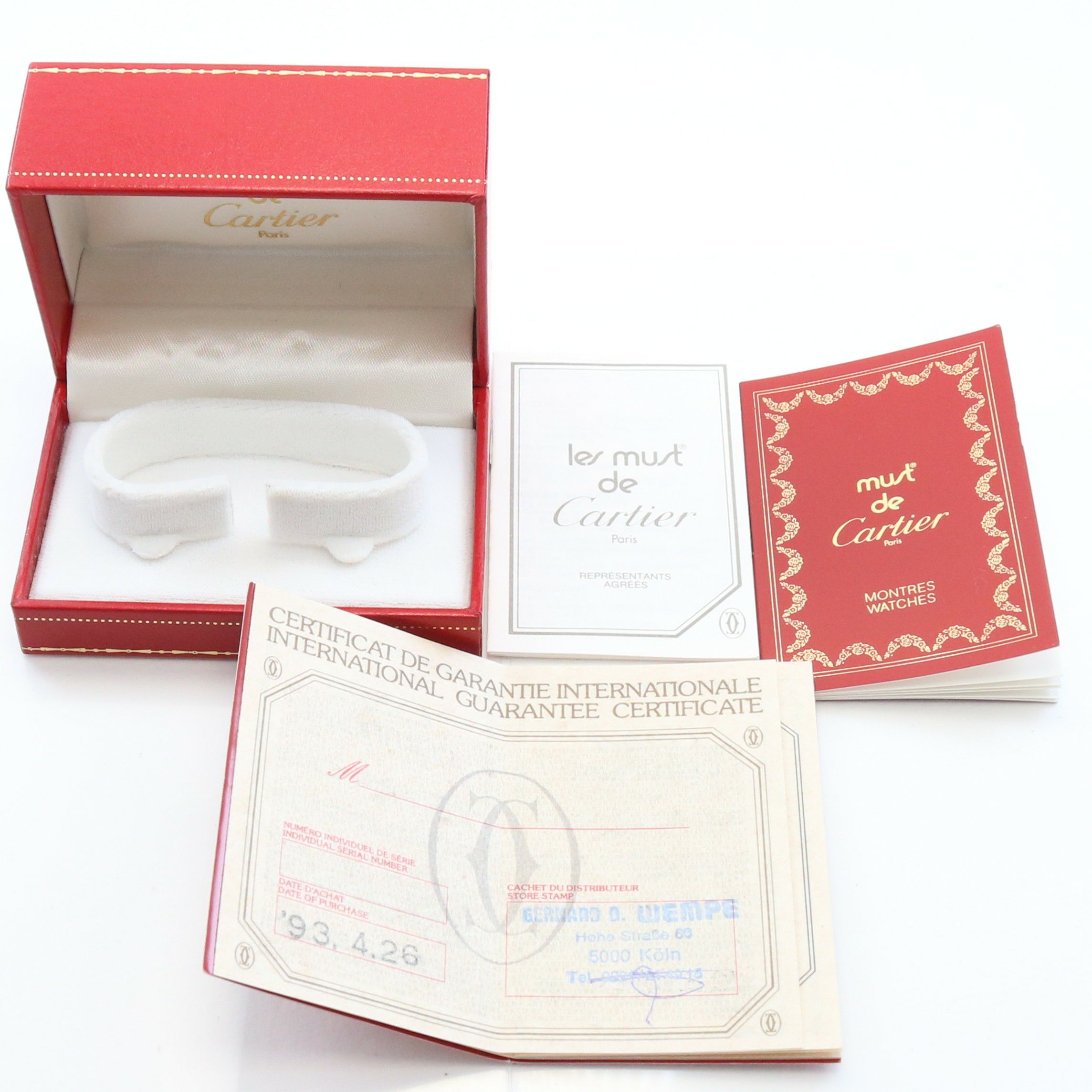 【中古】CARTIER MUST TANK SMALL MODEL VERMEIL カルティエ マスト タンク SM ヴェルメイユ W1003153