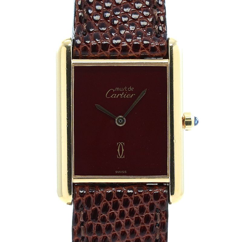 【中古】CARTIER MUST TANK LARGE MODEL VERMEIL カルティエ マスト タンク LM ヴェルメイユ 83919723 (6 81006)