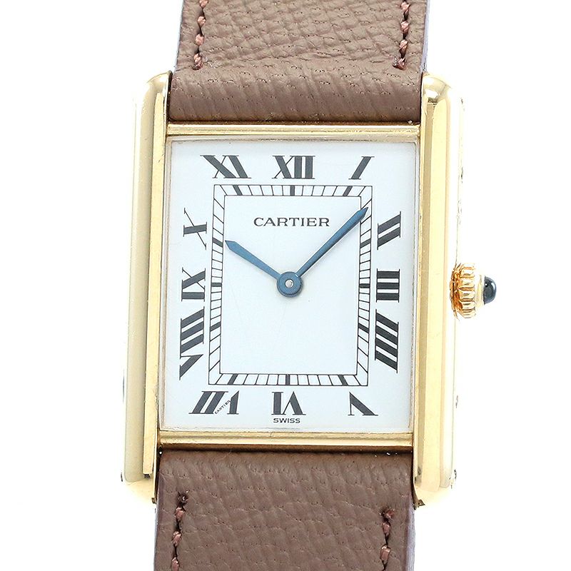 Cartier 腕時計 クォーツ ブラウン　中古品 楽天市場】【ウォッチ】Cartier カルティエ サントスラウンド SS