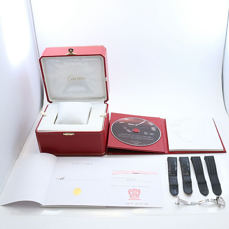 【中古】CARTIER ROADSTER DE CARTIER EXTRA-LARGE MODEL GMT カルティエ ロードスター ドゥ カルティエ XL GMT W62032X6