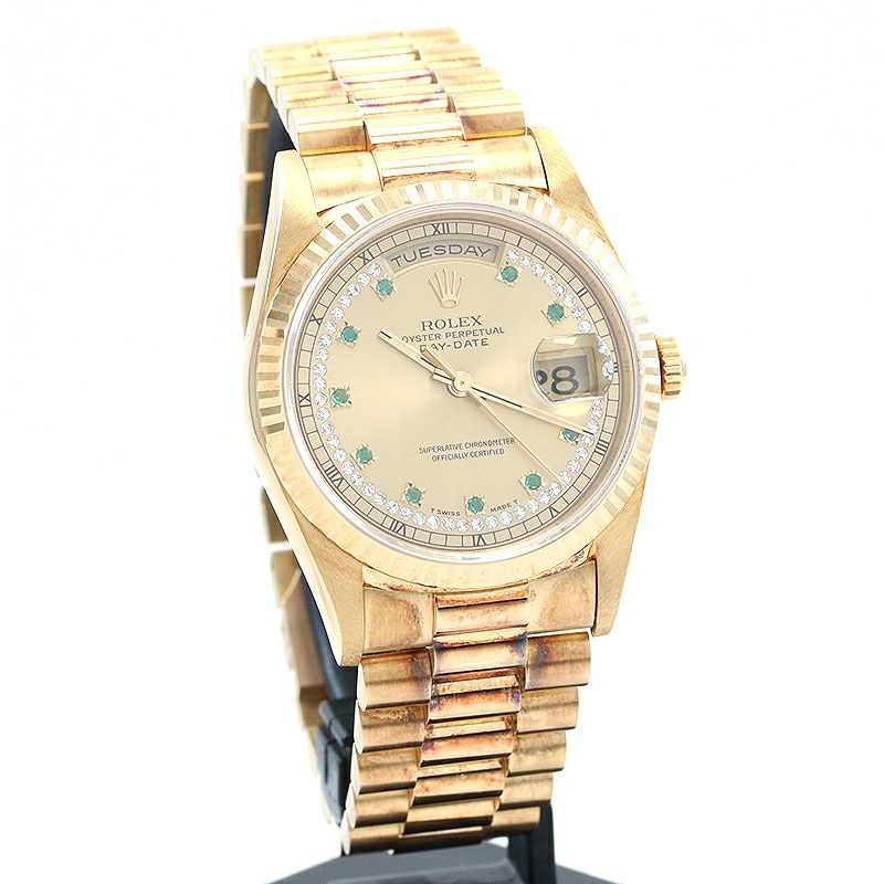 【中古】ROLEX OYSTER PERPETUAL DAY-DATE 36 ロレックス オイスターパーペチュアル デイデイト 36 18238LE