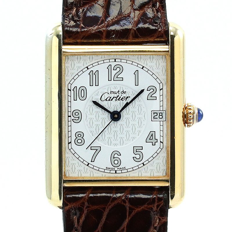 【中古】CARTIER MUST TANK LARGE MODEL JUMBO VERMEIL カルティエ マスト タンク LM ジャンボ ヴェルメイユ W1013954