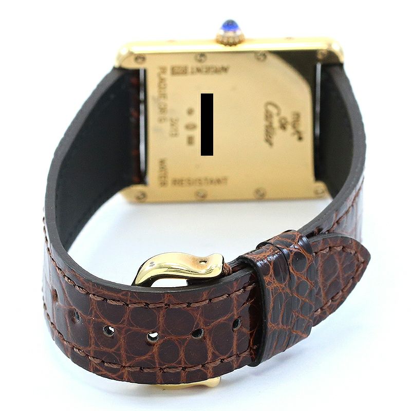 【中古】CARTIER MUST TANK LARGE MODEL JUMBO VERMEIL カルティエ マスト タンク LM ジャンボ ヴェルメイユ W1013954