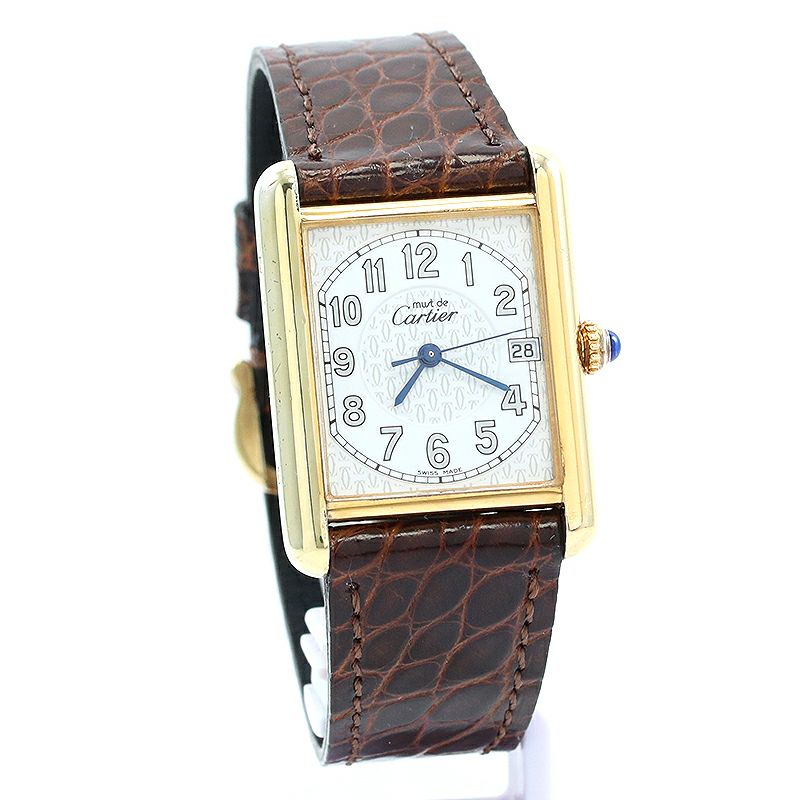 【中古】CARTIER MUST TANK LARGE MODEL JUMBO VERMEIL カルティエ マスト タンク LM ジャンボ ヴェルメイユ W1013954